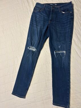 Old Navy Navy Blue Ripped Skinny Jeans